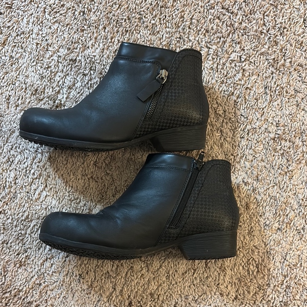 Rockport Safety Toe Black Ankle Booties